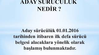 Aday Sürücülük Nedir [upl. by Epilihp720]