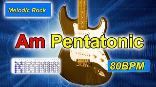 A minor Pentatonic Backing TrackMelodic Rock｜80BPM｜guitar improvisation jamming jamtrack [upl. by Evvy]