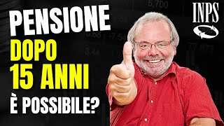 PENSIONE A 15 ANNI DI CONTRIBUTI Il Segreto della Legge Amato Guida Completa [upl. by Teddy552]