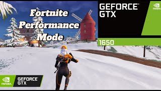 Fortnite on GTX 1650 4GB Performance Mode 1000 FPS Lowest Settings [upl. by Etnwahs]