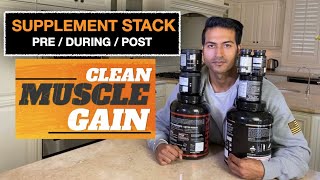 Supplement Stack PreDuringPost  CLEAN MUSCLE GAIN Program by Guru Mann [upl. by Enimsaj]