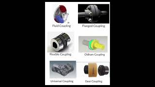 Coupling and Types  DIFFERENT TYPES OF COUPLING WITH couplings machine interiordesign [upl. by Orvil]