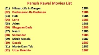 Paresh Rawal Movies List [upl. by Lramaj]