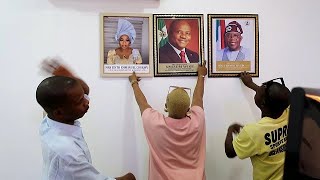 PLACING MY POTRAITE ALONGSIDE PRESIDENT TINUBU ON THE WALL OF THE HOTEL [upl. by Ahsinrev878]