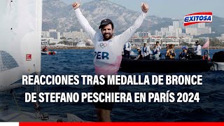 🔴🔵París 2024 Reacciones tras medalla de bronce de Stefano Peschiera en vela de los Juegos Olímpicos [upl. by Anomahs539]