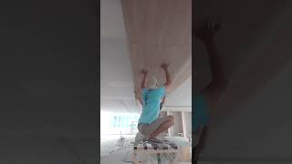 trickcover the plywood ceiling and install the HPL [upl. by Sandy]