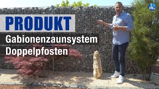 Gabionenzaunsystem DOPPELPFOSTEN [upl. by Eillat]