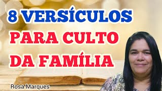 🚨 8 VERSÍCULOS BÍBLICOS FÁCEIS PARA CULTO DA FAMÍLIA Sobre Descendência  Rosa Marques [upl. by Drugi346]