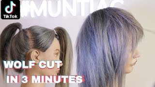 HOW TO CUT WOLF CUT  SHAG  YUNABIS HAIRCUT [upl. by Liamaj]