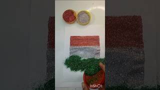 🇮🇳 easy glitter tiranga craft 🇮🇳 tricolour craft ideas 😨shots viralshorts [upl. by Rintoul]