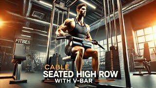 Cable Seated High Row with VBar  Build Upper Back amp Shoulder Strength [upl. by Clemmie590]