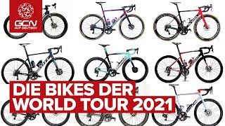 Die Bikes der World Tour Teams 2021  Welche Rennräder fahren die Profis [upl. by Upton]