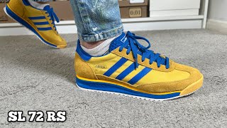 Adidas SL 72 RS Utility Yellowamp Bright Royal Reviewamp On foot [upl. by Yahsram]