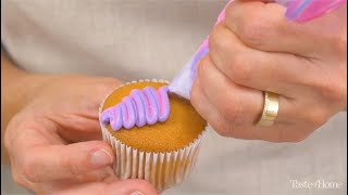 How to Frost Cupcakes with a Ziploc Bag [upl. by Grondin952]