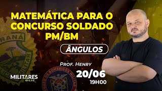 Ângulos  Matemática para o Concurso Soldado PMBMPR [upl. by Heinrike]