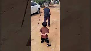 Naughty kid clips imitating old man satiricalyt [upl. by Amitak568]