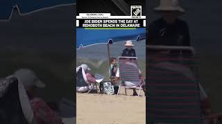 US President Joe Biden spends the day relaxing on the shores of Rehoboth Beach Delaware [upl. by Enomahs]