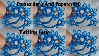 Tatting lace design tutorial for beginnersThe art of lace makingBeautiful lace making 384 [upl. by Sanders]