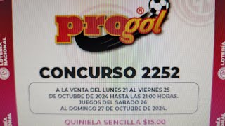 progol 2252 la nueva progol 2252 la nueva progol 2252 [upl. by Kellby616]