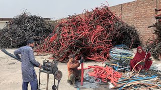 Aluminum wires Recycling Process And Tour of Wire Making in Factory  Recycling Plastic into Wires [upl. by Mateya]