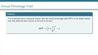 Annual Percentage Yield [upl. by Inafit]