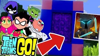 How To Make a Portal To The PopularMMOs and Jens Dimension Minecraft Teen Titans GO [upl. by Magbie885]