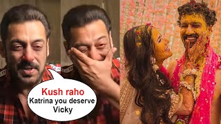 Salman khan Reaction on Katrina Kaif and Vicky Kaushal Wedding [upl. by Sirk592]