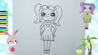 COME DISEGNARE FACILE DISEGNI KAWAII CARINI DA FARE ragazza [upl. by Luttrell664]