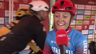 Cédrine Kerbaol  Interview à larrivée  Amstel Gold Race Ladies Edition 2023 [upl. by Nylarak]