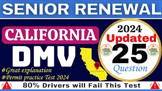 Senior renewal california DMV Written Test 2024  DMV Actual Test Paper Test 10 [upl. by Konstanze561]