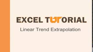 Excel Tutorial Linear trend extrapolation [upl. by Eisej]