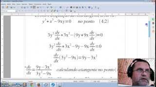 equação da reta tangente a curva no ponto [upl. by Brenza702]