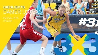 Highlights Damer U18 3X3 i EMkval 2018 🏀🇸🇪 [upl. by Mcconnell]