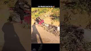 Live Wheelie Crash Ho Gya🔥 shorts crashwheelie rider bikerider shortvideomotovlog biker [upl. by Adams45]