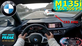 2023 BMW M135i xDrive 306 PS TOP SPEED AUTOBAHN DRIVE POV [upl. by Cornell]