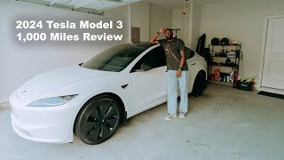 2024 Tesla Model 3 1000 Mile Review  My Thoughts So Far [upl. by Gies]