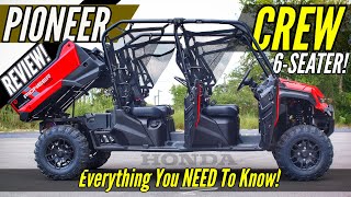 Is the New 2023 Pioneer 1000 CREW Hondas Best UTV to Buy 6Seater Side by Side Review [upl. by Nevile]