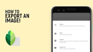 How to Export an Image in Snapseed BEST QUALITY [upl. by Mavis]