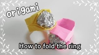 折り紙origami fan～指輪の折り方～How to fold the ring【親子で遊べる折り紙】 [upl. by Ytsanyd]