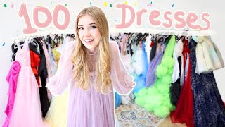 my insane dress collection clear out  trying them all on  GIVEAWAY [upl. by Solange943]