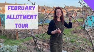 February Allotment Tour  Allotment Gardening For Beginners UK [upl. by Ytak]