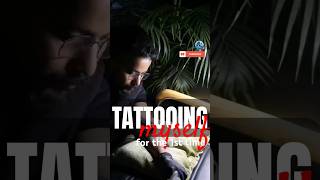 Tattooing myself for the first time tattoos learning tattooart diy bioorganic fyp featured [upl. by Ameline]