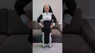 Sister Stella Tries On Her Nun Habit And Cosplay Costume cosplayfashion ootd tryon costume [upl. by Hajile]