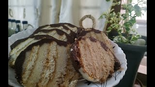 MARBLE DESSERT  TASTY SNACKS WITH ARROWROOT BISCUIT  5 MINUTE SNACK RECIPE [upl. by Burrton]