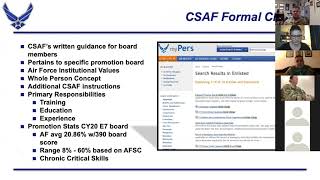 Enlisted Promotion Board Process with CMSgt Noah Vaughan [upl. by Wehttam]