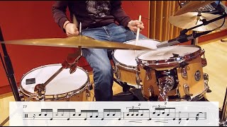 Roy Haynes  Tired Trade drum solo transcription by Alfio Laini [upl. by Aerdnod]