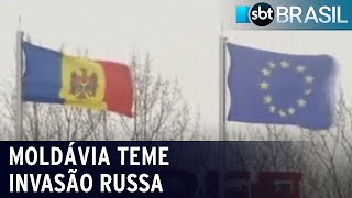 Destino de ucranianos Moldávia se preocupa com possível invasão russa  SBT Brasil 070322 [upl. by Sillsby]