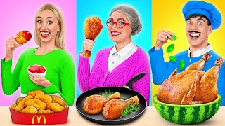 Reto De Cocina Yo vs Abuela  Hacks y Trucos de Cocina por Mega DO Challenge [upl. by Onibla]