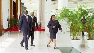 Watch how Cabinet Secretaries arrived for the Meeting chaired by President Ruto at the State House [upl. by Eecal474]