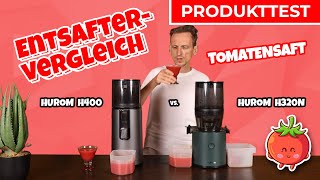 Entsaftertest Hurom H400 vs H320  Tomatensaft [upl. by Ponton]